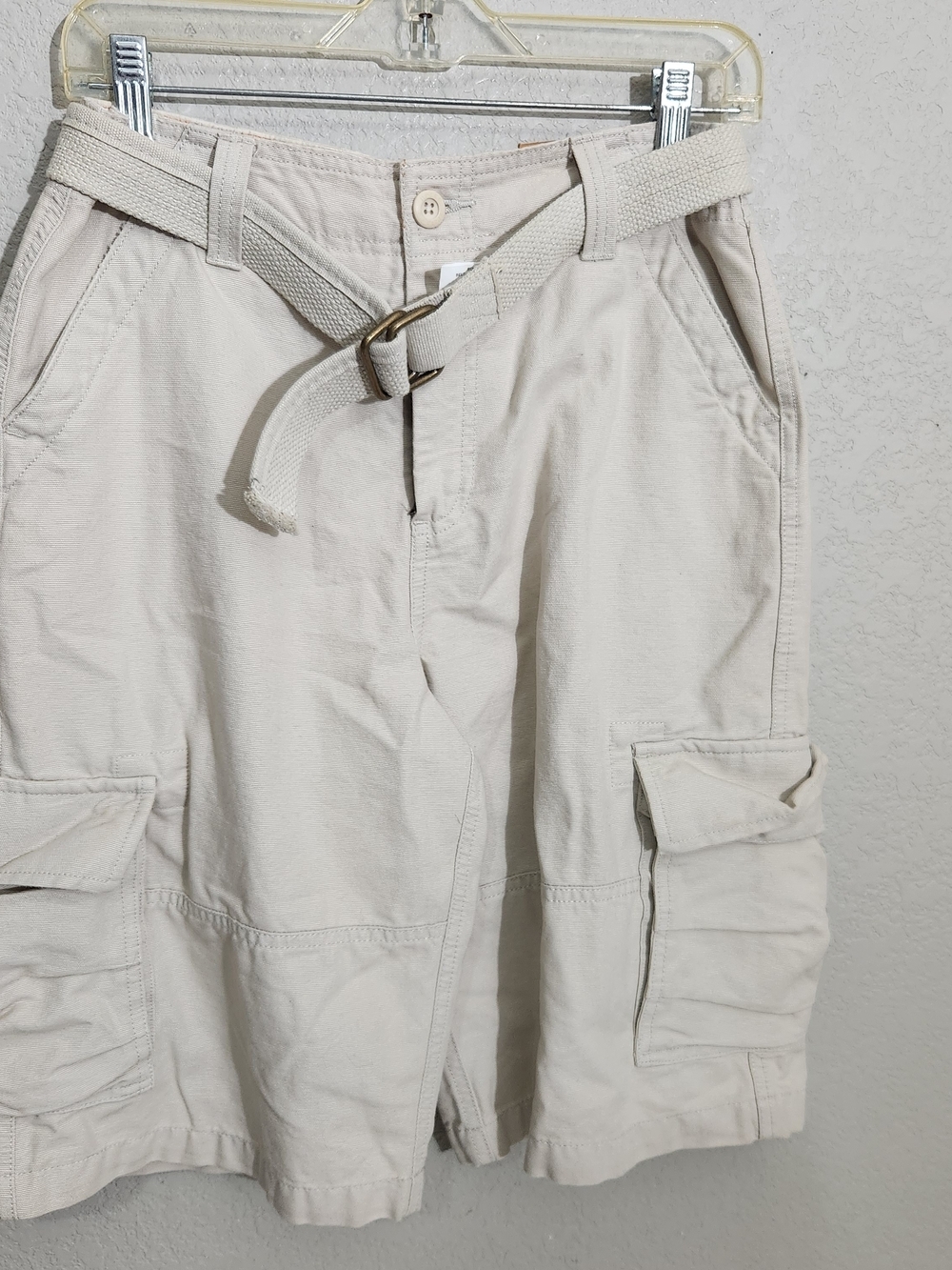 urban pipeline Beige Cargo Shorts with Belt